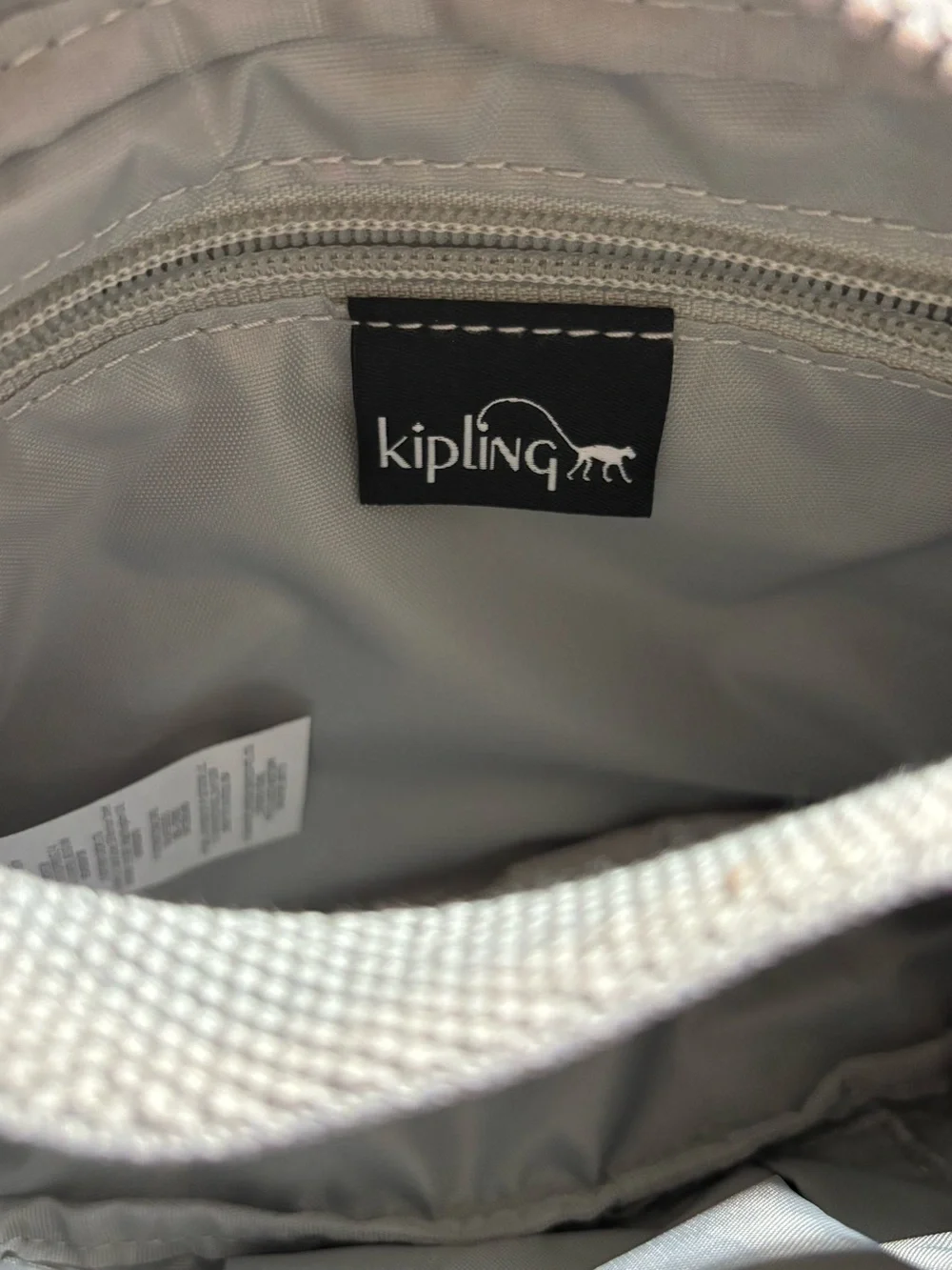 Kipling Silver-Gray Compact Crossbody Messenger